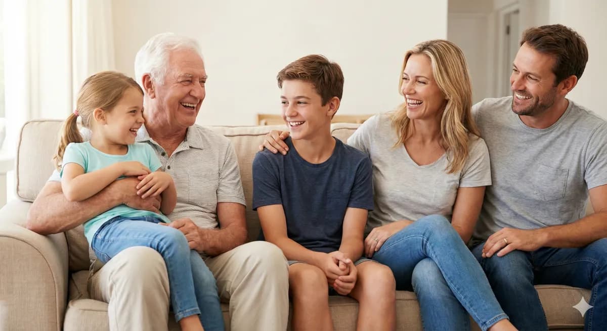 Three generations of a family